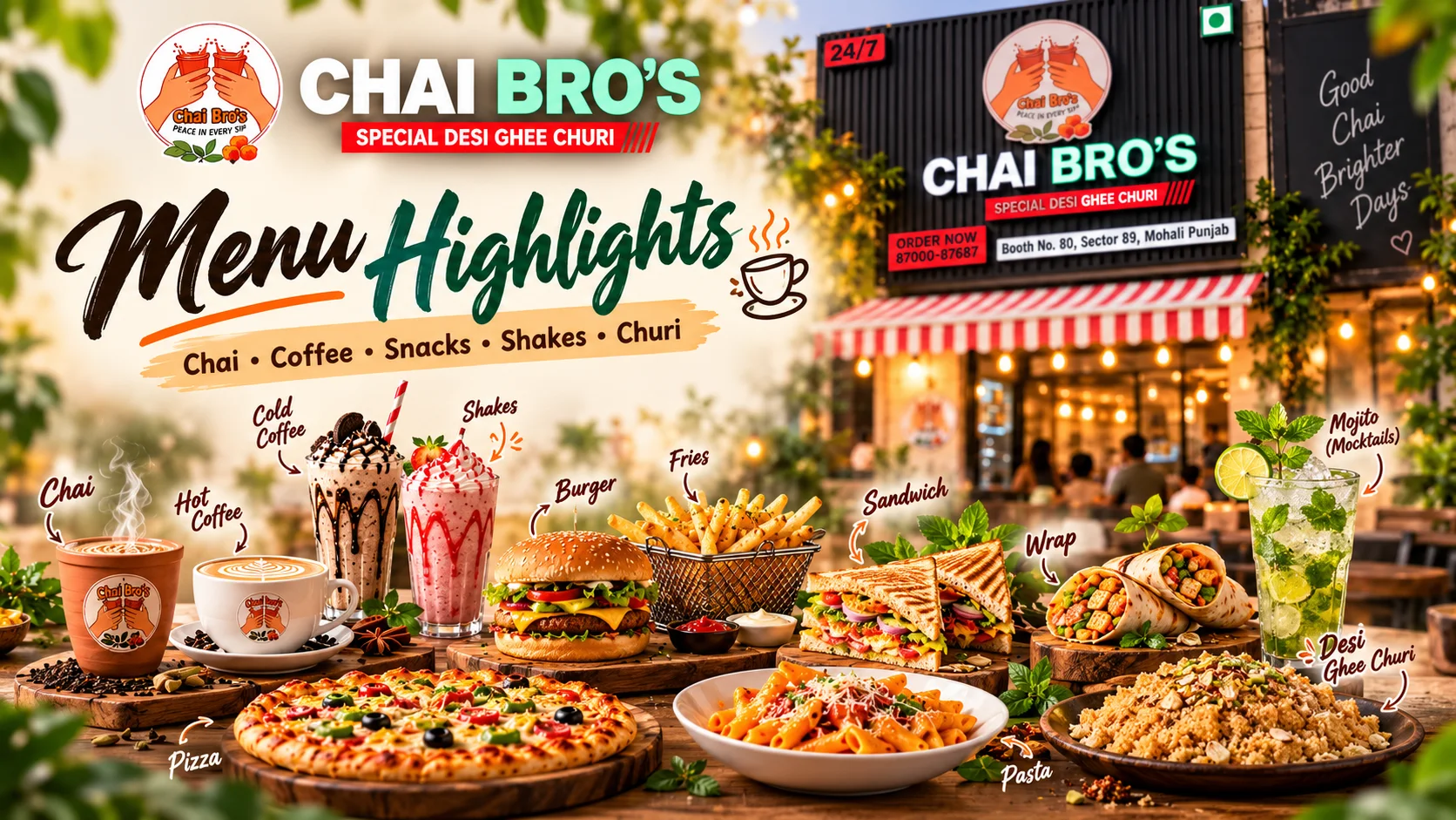 Chai Bro's menu highlights